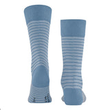 Falke Family Men's Special Edition Socks in Sky Blue Striped