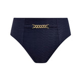 Fantasie Azores Textured High Waisted Bikini Bottoms in Midnight