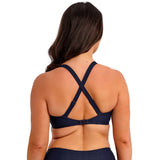 Fantasie Azores Textured Wired Plunge Bikini Top in Midnight