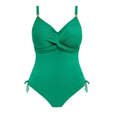 Fantasie Beach Waves Twist Front Swimsuit in Tourmaline Green