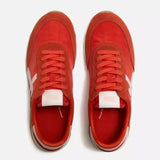 FirFlop RETRO-Q Fabric/Suede Trainers In Cherry Tomato Pink