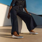 FitFlop DELICATO High-Cut Metallic Soft-Leather Ballerinas In Silver