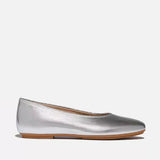 FitFlop DELICATO High-Cut Metallic Soft-Leather Ballerinas In Silver