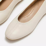 FitFlop DELICATO High-Cut Soft-Leather Ballerinas In Paris Beige