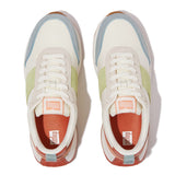 FitFlop F-MODE Flow Suede-Mix Flatform Sneakers In Apricot
