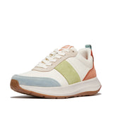 FitFlop F-MODE Flow Suede-Mix Flatform Sneakers In Apricot
