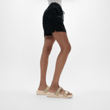 FitFlop F-Mode Go Adjustable Two-Bar Slides in Platino
