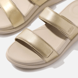 FitFlop F-Mode Go Adjustable Two-Bar Slides in Platino