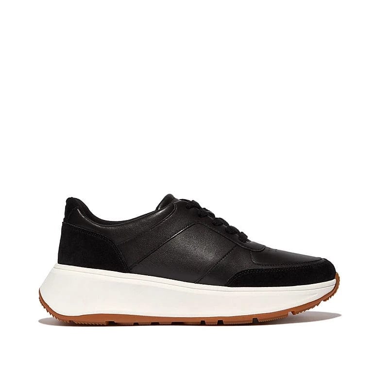FitFlop F-Mode Leather Suede Flatform Trainers