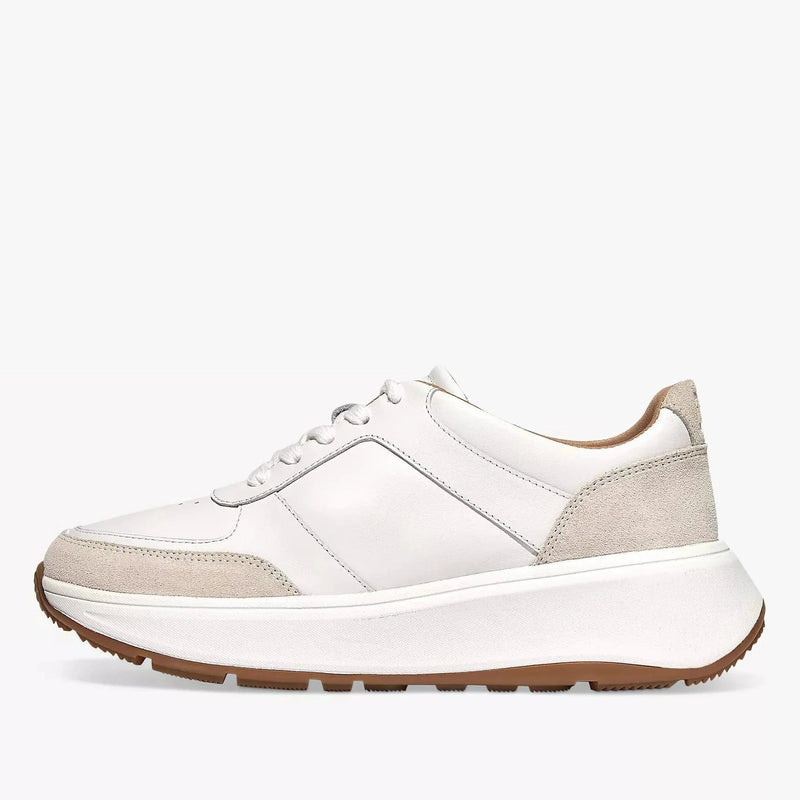 FitFlop Fmode Leather Chunky Trainers Urban White