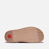 FitFlop Gen-Ff Buckle Two-Bar Leather Slides in Classic Beige