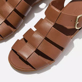 FitFlop GRACIE Leather Fisherman Sandals In Deep Tan