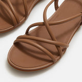 FitFlop GRACIE Leather Strappy Back-Strap Sandals In Classic Tan