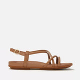 FitFlop GRACIE Leather Strappy Back-Strap Sandals In Classic Tan