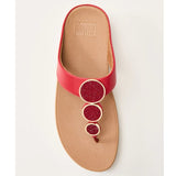 Fitflop Halo Bead-Circle Metallic Toe Post Sandals In Burnt Berry