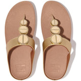 FitFlop Halo Metallic Trim Toe Post Sandals Platinum