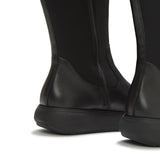 FitFlop IQ-Comff Leather High Boots In Black