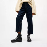 FitFlop iQ-COMFF Leather Zip Ankle Boots In Black