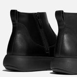 FitFlop iQ-COMFF Leather Zip Ankle Boots In Black