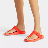 FitFlop Iqushion Adjustable Buckle Flip-Flops Neon Orange