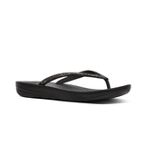 FitFlop Iqushion Flip Flops In Black