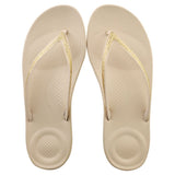 FitFlop Iqushion Sparkle Sandals In Stone Beige
