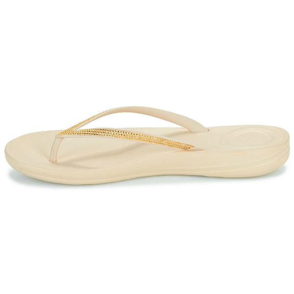 FitFlop Iqushion Sparkle Sandals In Stone Beige