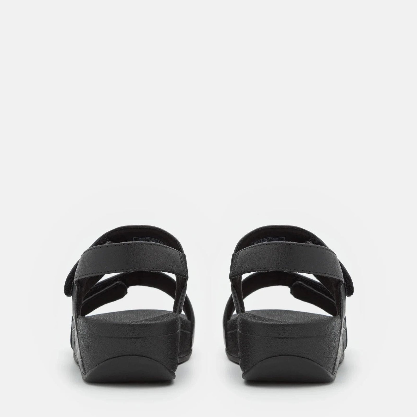 FitFlop LuLu Adjustable Leather Sandals Black