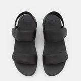 FitFlop LuLu Adjustable Leather Sandals Black