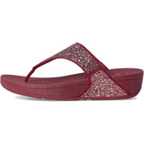 FitFlop Lulu Glitter Toe-thongs In Ruby Mix