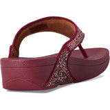 FitFlop Lulu Glitter Toe-thongs In Ruby Mix