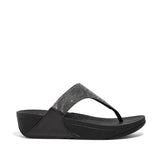FitFlop Lulu glitz Toe-Post All Black