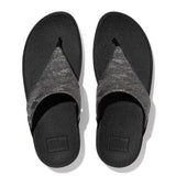 FitFlop Lulu glitz Toe-Post All Black