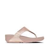 FitFlop Lulu Leather Toe-Post Sandals in Rose Gold