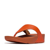 FitFlop Lulu Leather Toepost Sandals In Satsuma