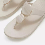 FitFlop LULU Marbled-Stone Toe-Post Sandals In Paris Beige