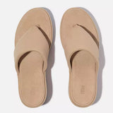 FitFlop PLATFFORMS Wedge Toe-Post Sandals In Sandals Beige