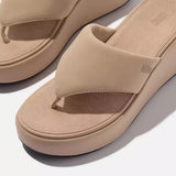 FitFlop PLATFFORMS Wedge Toe-Post Sandals In Sandals Beige