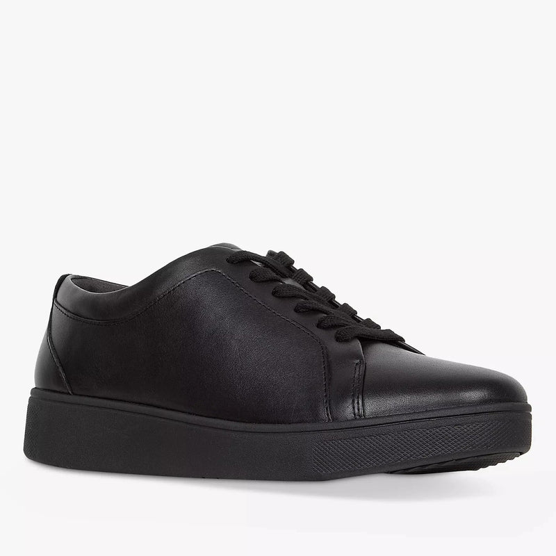 FitFlop Rally Lace Up Leather Trainers Black
