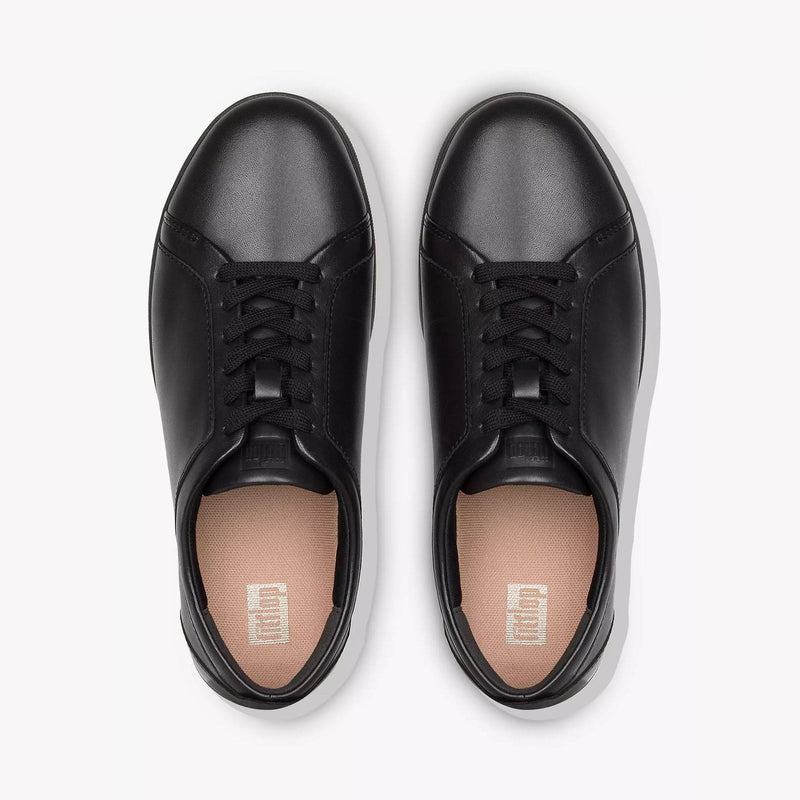 FitFlop Rally Lace Up Leather Trainers Black