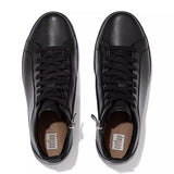 FitFlop Rally Leather High-Top Sneaker All Black