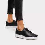 FitFlop Rally Leather Trainers Black