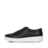 FitFlop RALLY Leather Trainers Black