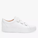 FitFlop Rally Strap Leather Trainers, Urban White