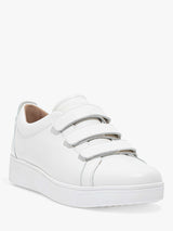 FitFlop Rally Strap Leather Trainers, Urban White