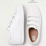 FitFlop Rally Strap Leather Trainers, Urban White