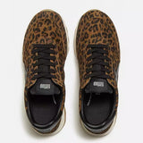 FitFlop RETRO-Q FF Suede Trainers In Leopard Tan
