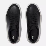 FitFlop RTG Leather/Suede Trainers In Black