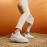 FitFlop RTG Leather/Suede Trainers In Urban White