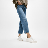 FitFlop RTG Leopard-Backtab Leather Suede Trainers In White/Leopard